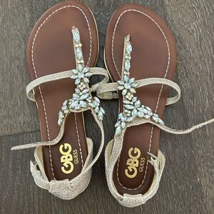 GBG guess sparkly rhinestone gladiator sandals. Size 8.5, only worn once